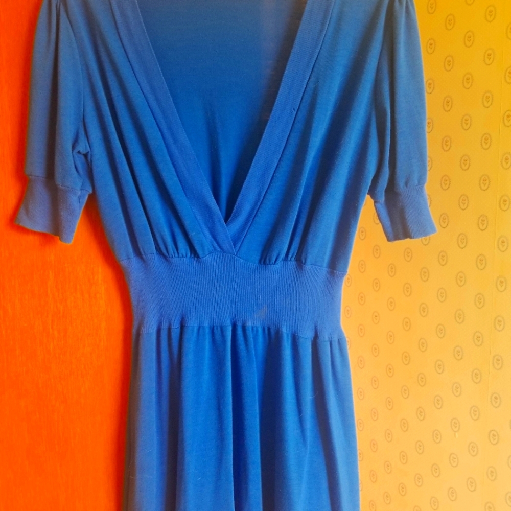 Ladies playful swim cover easy pull on style with plunging neck